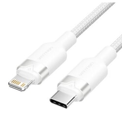 USB kabelis Vention USB-C - Lightning, 3A, 2m, balts