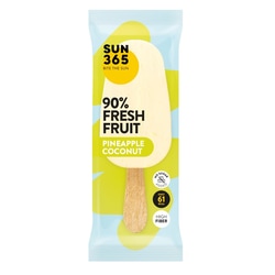 Saldējums Sun365, ananasu - kokosriekstu sorberts, uz kociņa, 70g
