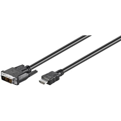 Video kabelis Goobay DVI-D (18+1) - HDMI, 2m, melns