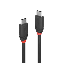 USB kabelis Lindy USB-C - USB-C, 3.2 Gen 2x2, PD 60W, 4K60Hz, 50cm, melns