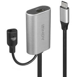 USB kabelis Lindy USB-C, 3.2 Gen 1, aktīvais pagarinātājs, 5m, melns
