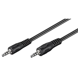 Audio kabelis Goobay 3.5mm - 3.5mm, 2.5m, melns