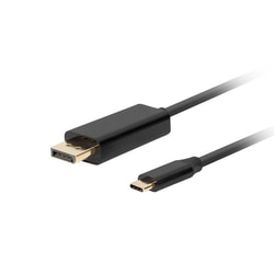 Video kabelis Lanberg USB-C 3.2 Gen 2 - DisplayPort 1.2, 1.8m, melns