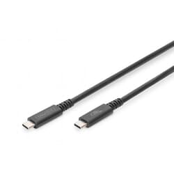 USB kabelis Digitus USB-C - USB-C, USB4, PD 240W, 8K60Hz, 1m, melns