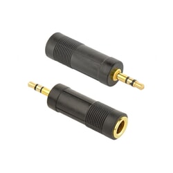 Audio adapteris Gembird 3.5mm - 6.35mm, melns