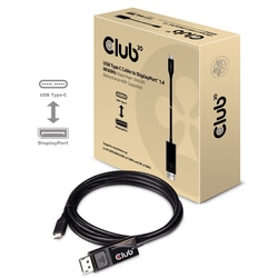 Video kabelis Club3D USB-C - DisplayPort 1.4, 1.8m, melns