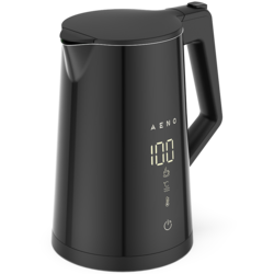 Elektriskā tējkanna AENO Smart EK7S, 2200W, 1.7L, nerūsējoša tērauda/plastmasas, melna