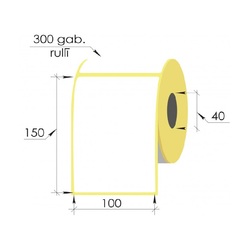 Termo uzlīmes,TOP, 100x150mm, 300gab., baltas