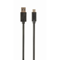 USB kabelis Gembird USB-A - USB-C, 3.0, 36W, 10cm, melns