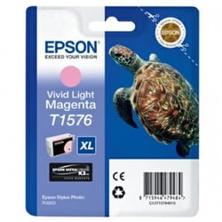 Tintes kasete Epson T157 (C13T15764010), vivid gaiši sārta