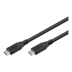 USB kabelis Goobay USB-C - USB-C, 3.2 Gen 1, PD 60W, 1m, melns
