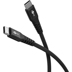 USB kabelis Goobay USB-C - USB-C, 2.0, 60W, 2m, melns