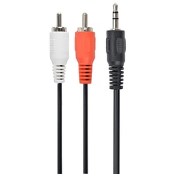 Audio kabelis Gembird 3.5mm - 2xRCA, 5m, melns