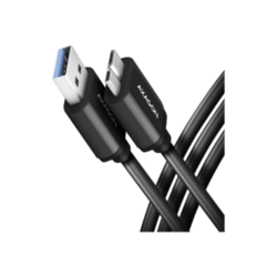 USB kabelis Axagon USB-A - Micro USB, 3.2 Gen 1, 3A, 1m, melns