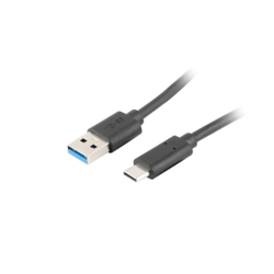 USB kabelis Lanberg USB-A - USB-C, 3.2 Gen 1, 1.8m, melns