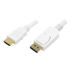 Video kabelis Logilink DisplayPort 1.1 - HDMI, 2m, balts