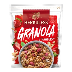 Sausās brokastis, musli, Granola ar zemenēm, Herkuless, 350g