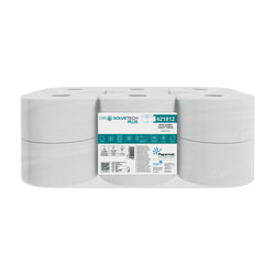 Tualetes papīrs Papernet Mini Jumbo, Dissolve Tech Plus, T2, 2 slāņi, 140 m, 12 ruļļi/iepak.