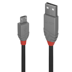 USB kabelis Lindy USB-A - Micro USB, 2.0, 2m, melns
