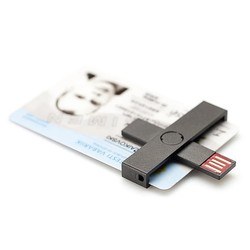 ID karšu lasītājs +ID Smart Card, USB 2.0., melns