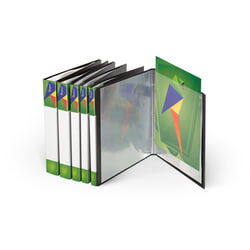 Mape prospektiem A4, 30 kabatas, melna, Forpus