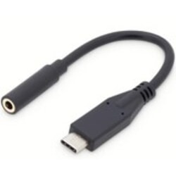 Audio adapteris Digitus 3.5mm - USB-C 3.1, 20cm, melns