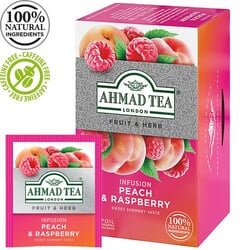 Augļu tēja Ahmad, Peach & Raspberry, 20 gab.