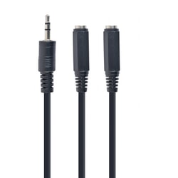 Audio kabelis Gembird 3.5mm - 2x3.5mm, 10cm, melns