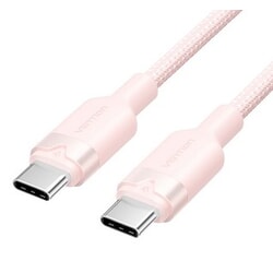 USB kabelis Vention USB-C - USB-C, 2.0, PD 60W, 1m, rozā