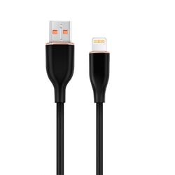USB kabelis Gembird USB-A - Lightning, 2.1A, 1.5m, melns