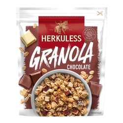 Sausās brokastis, musli, Granola ar 3 veidu šokolādi, Herkuless, 350g