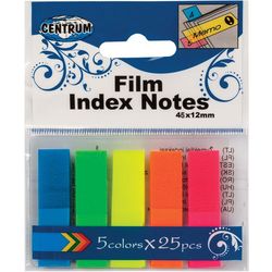 Marķēšanas indeksi, 12x45mm, 25x5 krāsas, plastikāta