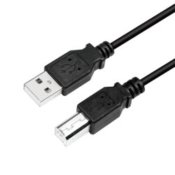 USB kabelis Logilink USB-A - USB-B, 2.0, 2.5W, 2m, melns