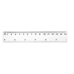 Lineāls 15 cm, plastmasas, caurspīdīgs