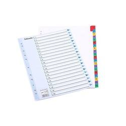 Dokumentu atdalītāji, A4, ar cipariem 1-20, krāsaini