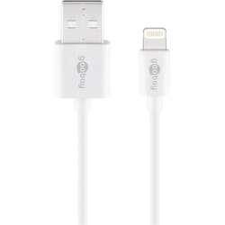 USB kabelis Goobay USB-A - Lightning, 12W, 1m, balts
