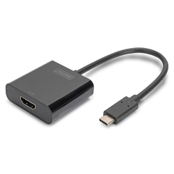 Video adapteris Digitus USB-C 3.2 Gen 1 - HDMI, 15cm, melns