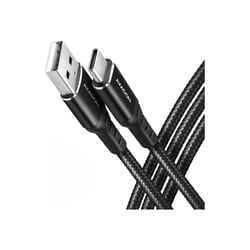 USB kabelis Axagon USB-A - USB-C, 2.0, 3A, 1m, melns
