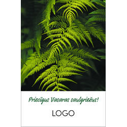 Kartīte, specializēta ar klienta logo, Papardēs, 60x90mm