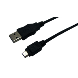 USB kabelis Logilink USB-A -  Mini USB, 2.0, 2.5W, 1.8m, melns