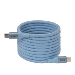 USB kabelis Club3D USB-C - USB-C, 2.0, PD 240W, 2m, zils