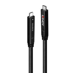 USB kabelis Lindy USB-C - USB-C, 3.2 Gen 1, PD 60W, 4K30Hz, 10m, melns