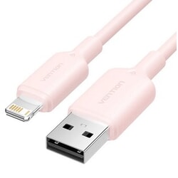 USB kabelis Vention USB-A - Lightning, 2.4A, 1m, rozā