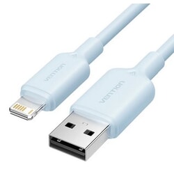 USB kabelis Vention USB-A - Lightning, 2.4A, 1m, zils