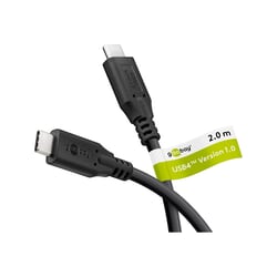 USB kabelis Goobay USB-C - USB-C, USB4, PD 100W, 4K60Hz, 2m, melns