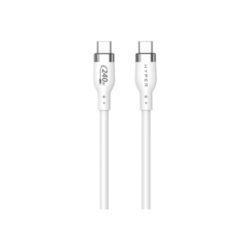 USB kabelis Hyper USB-C - USB-C, 2.0, PD 240W, 2m, balts