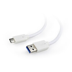 USB kabelis Gembird USB-A - USB-C, 3.0, 36W, 1m, balts