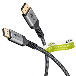 Video kabelis Goobay DisplayPort - DisplayPort 1.4, 2m, melns