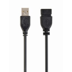 USB kabelis Gembird USB-A, 2.0, pagarinātājs, 15cm, melns