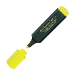 Marķieris teksta, 1.2-5 mm, dzeltens, slīps, Faber Castell
